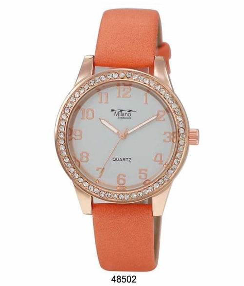 40MM Milano Expressions Vegan Leather Band Watch