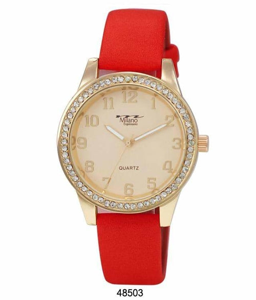40MM Milano Expressions Vegan Leather Band Watch