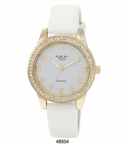 40MM Milano Expressions Vegan Leather Band Watch