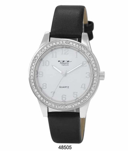 40MM Milano Expressions Vegan Leather Band Watch