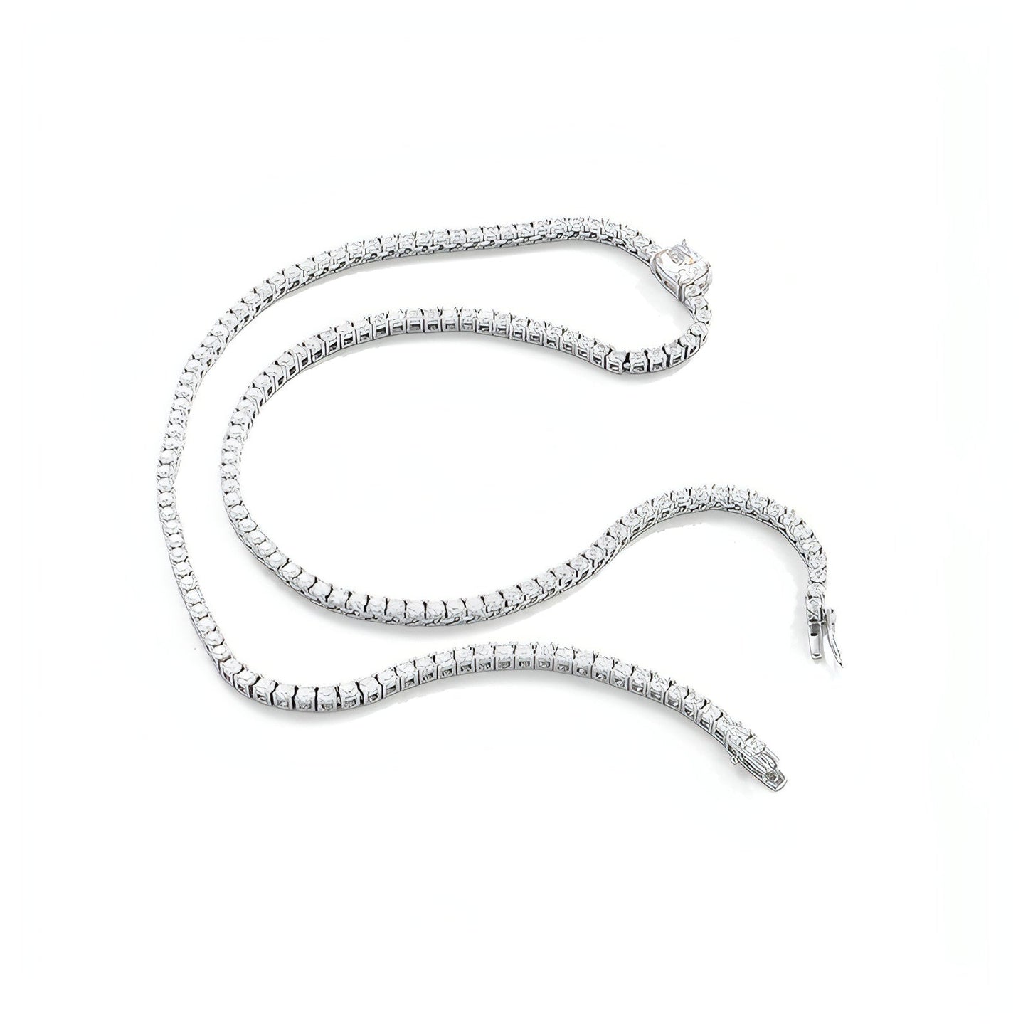 4 Karat Diamond Moissanite Necklace 925 Silver Simple European