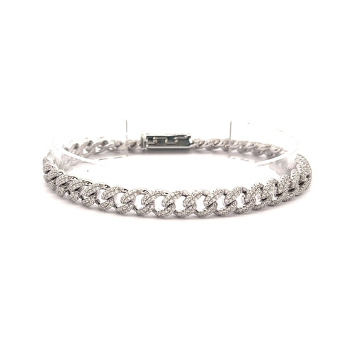 QUINOXITE 8MM STERLING SILVER CUBAN BRACELET