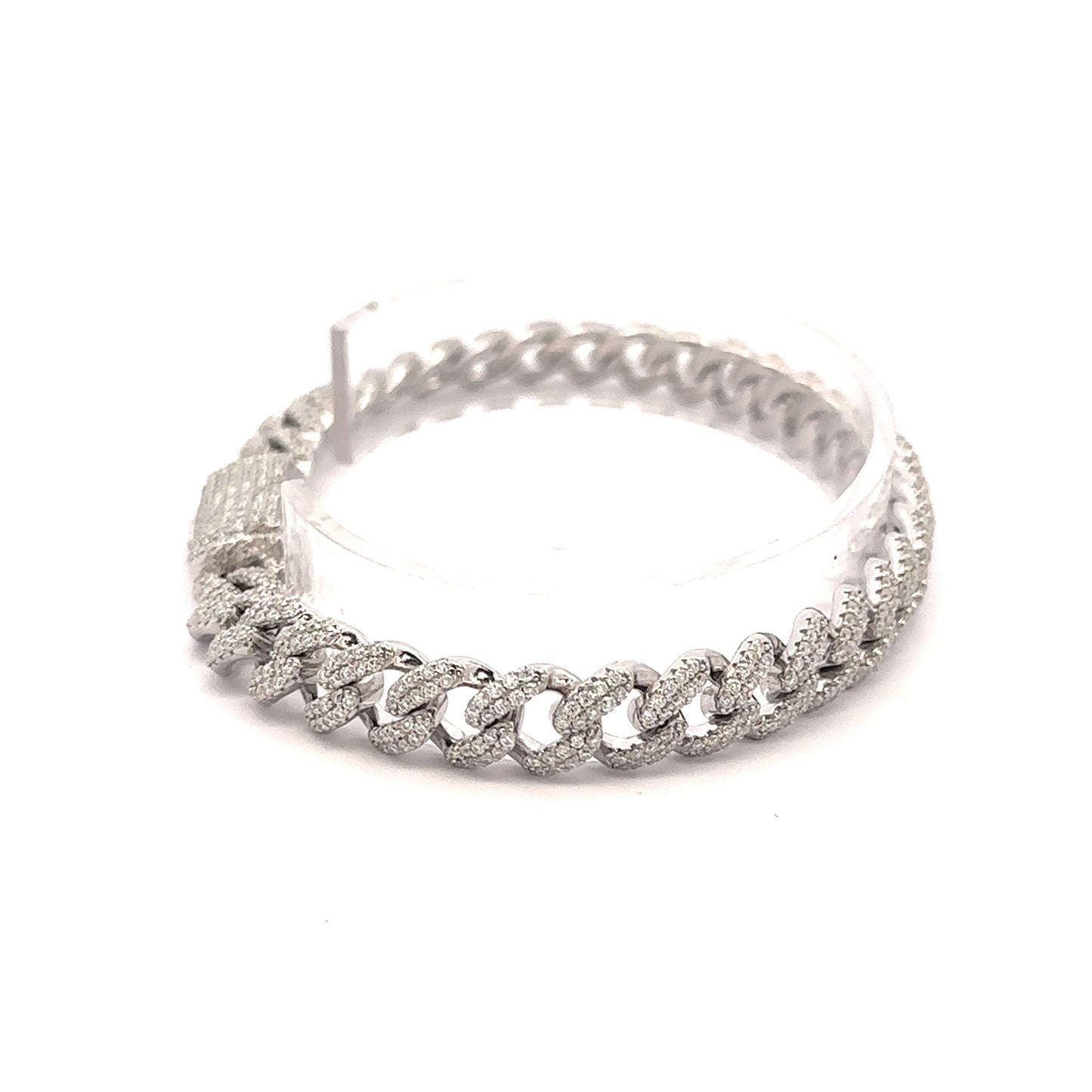QUINOXITE 8MM STERLING SILVER CUBAN BRACELET