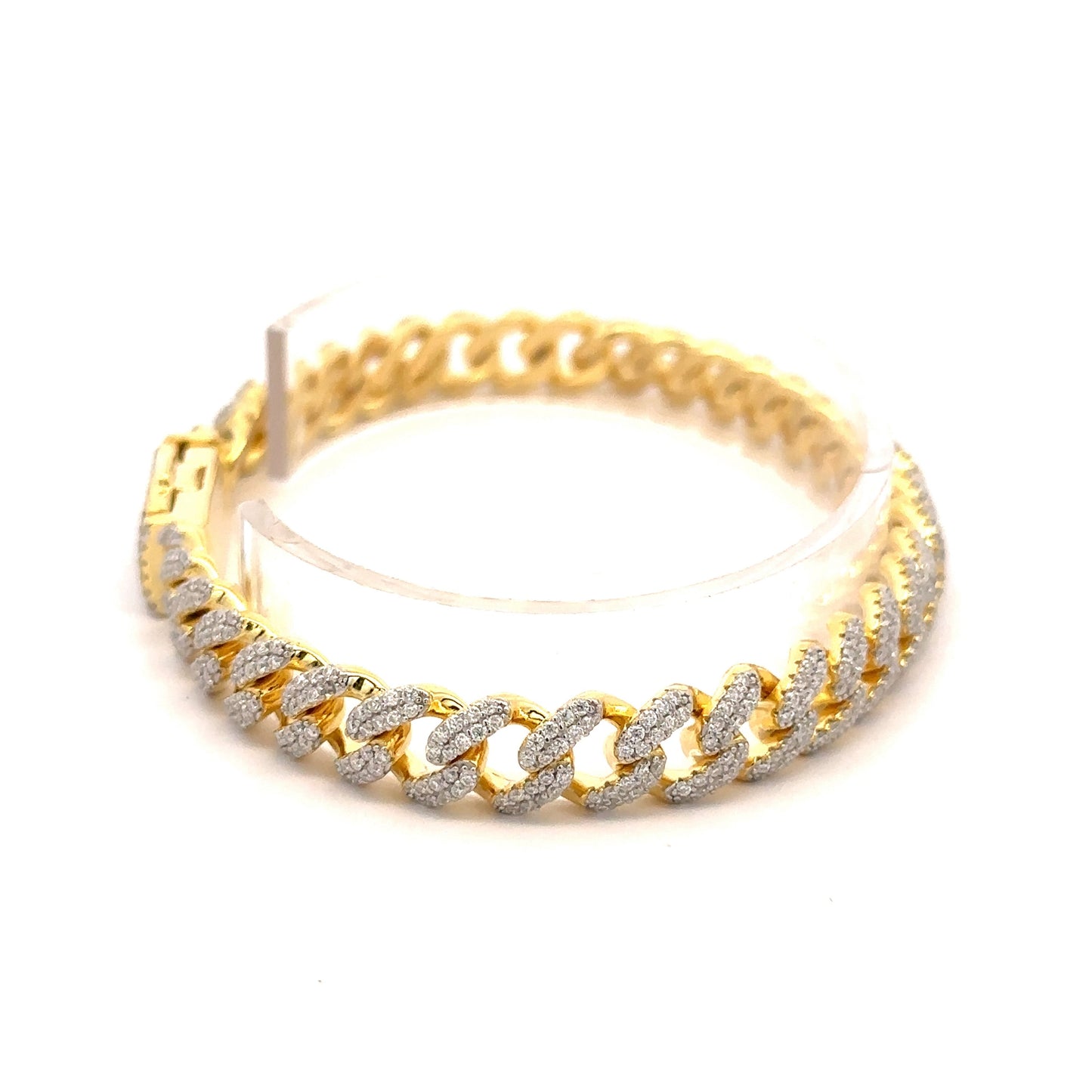 QUINOXITE 8MM STERLING SILVER CUBAN BRACELET