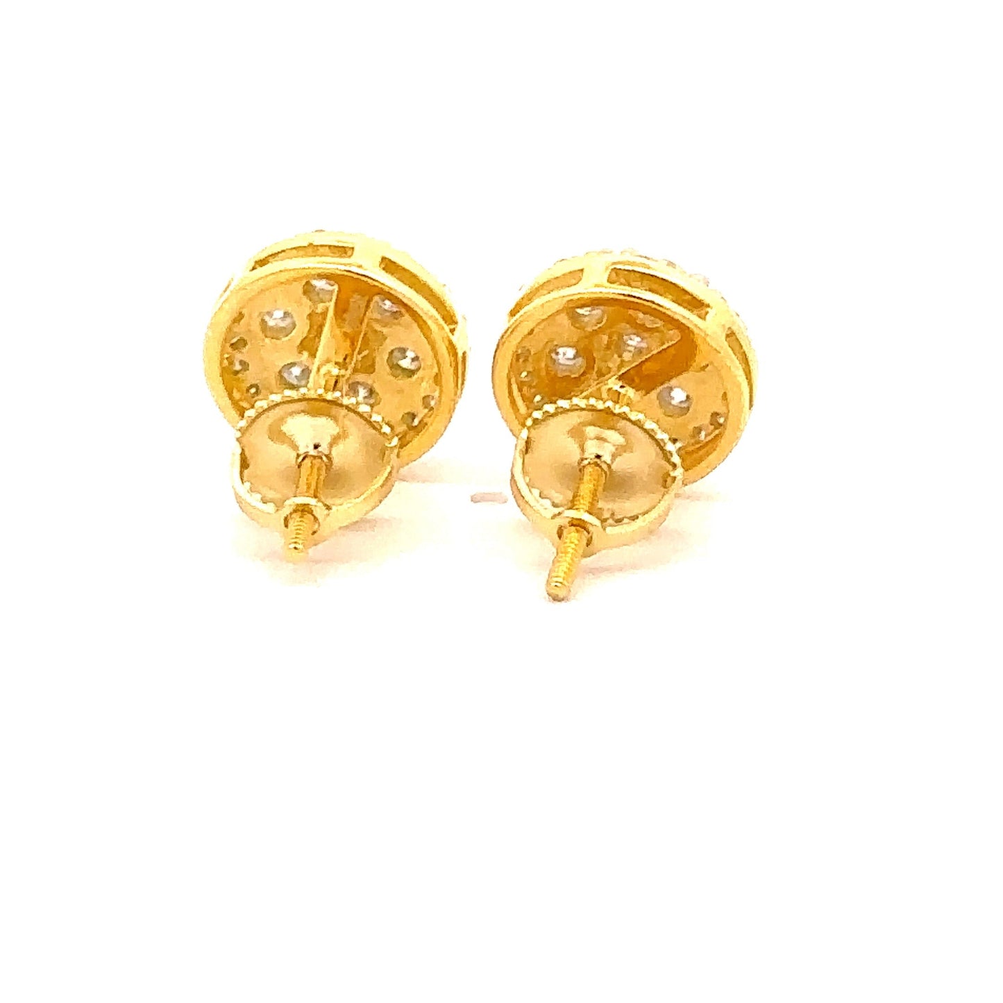 DRACONIS 0.41 CTW 925 GOLD MOISSANITE ICED OUT EARRING