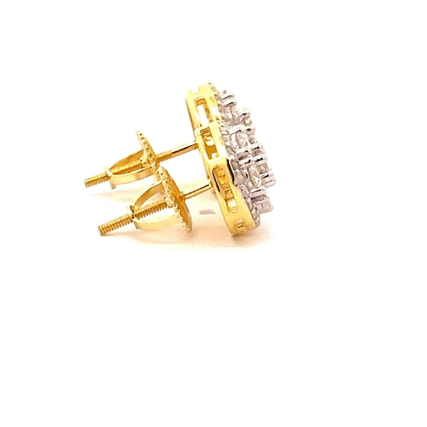 DRACONIS 0.41 CTW 925 GOLD MOISSANITE ICED OUT EARRING
