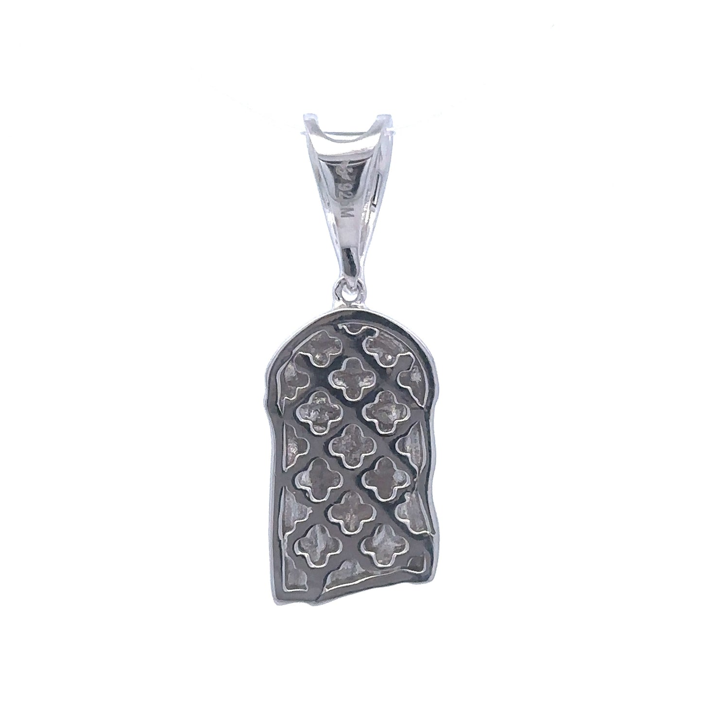 ALAREALIS 0.12 CTW 925 CZ MOISSANITE RHODIUM PENDANT