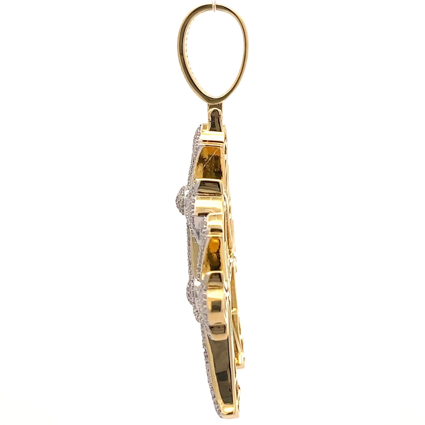 LYRA 0.76 CTW 925 CZ MOISSANITE GOLD ICED OUT PENDANT