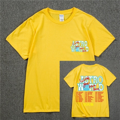 New Summer Hip Hop T Shirt Men Women Cactus Jack Astroworld Harajuku