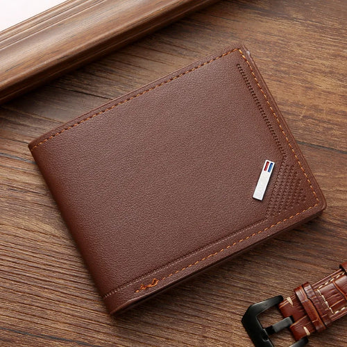 Men Inserts Foldable Wallets Picture Coin Slim Purses Business Money