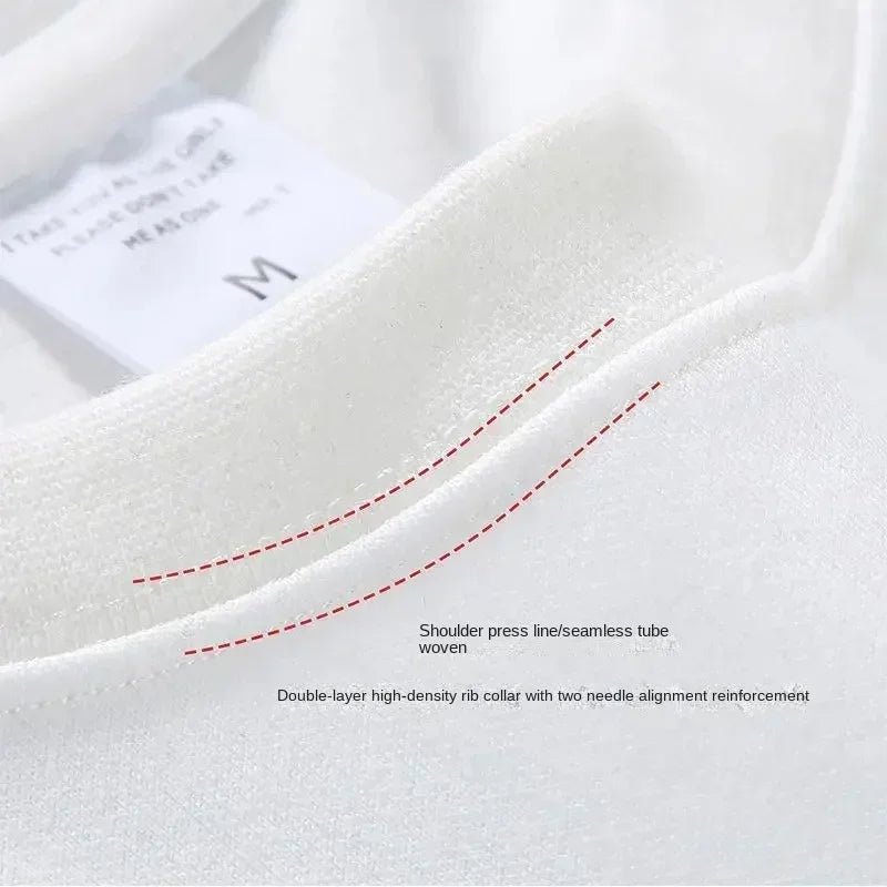 400G Heavy Duty Short Sleeve T-shirt Men Summer Cotton Thick Small