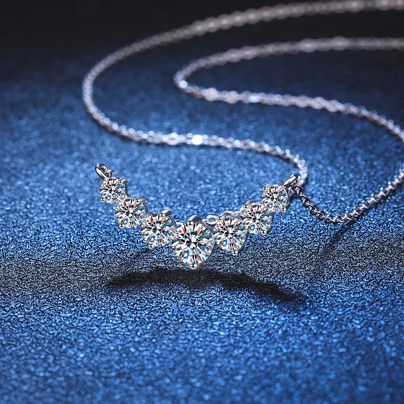 Moissanite Necklace for Woman Wedding Fine Jewely with Certificates