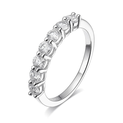 Smyoue 0.7CT 3mm Gemstone Moissanite Rings for Women S925 Silver