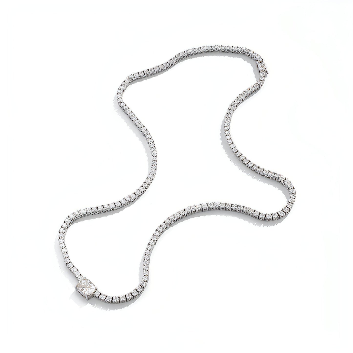 4 Karat Diamond Moissanite Necklace 925 Silver Simple European