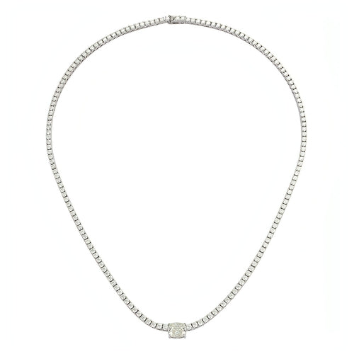 4 Karat Diamond Moissanite Necklace 925 Silver Simple European