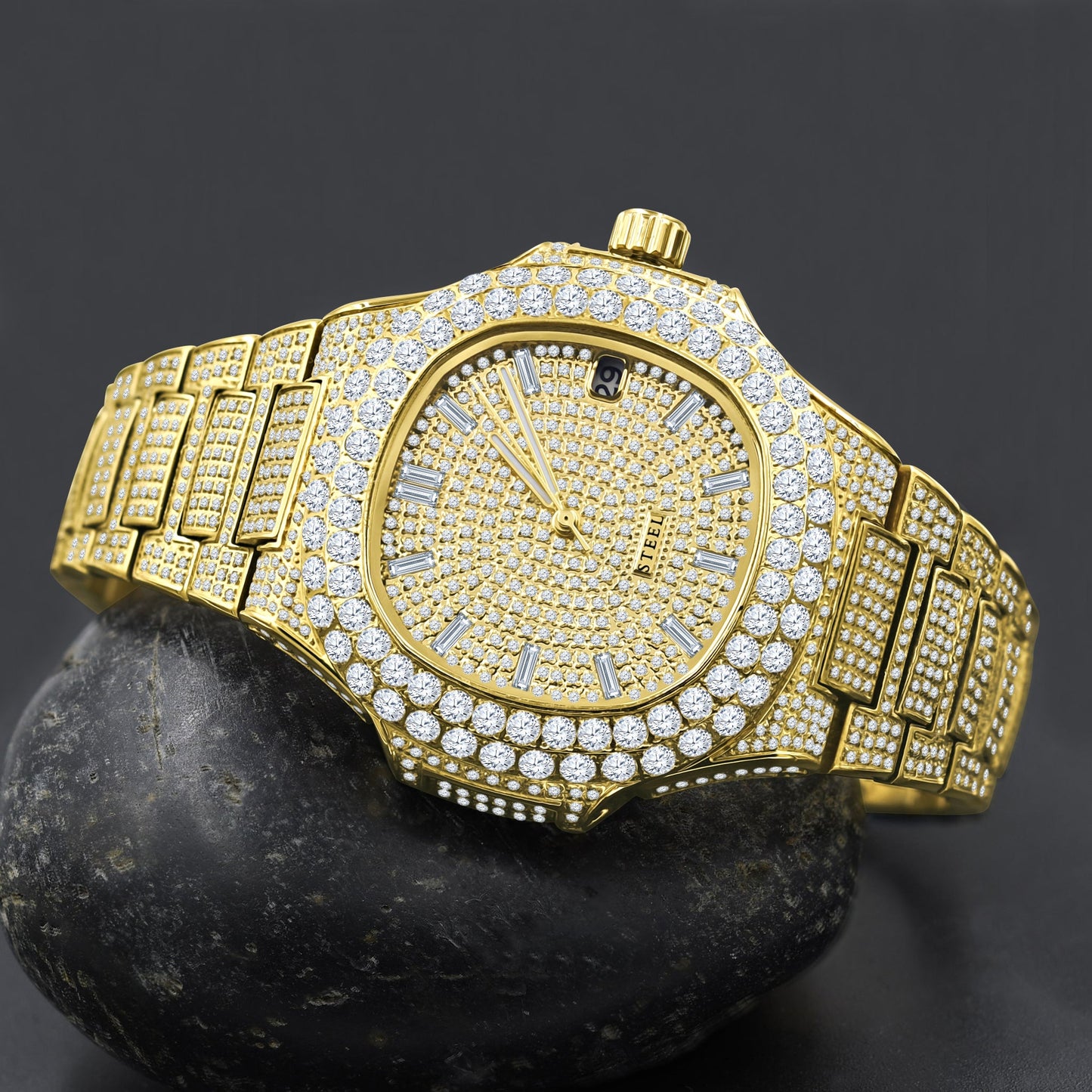 LORD STEEL CRYSTAL WATCH