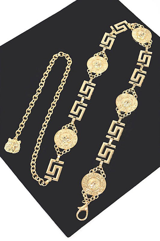 Medallion Iconic Fashion Chain Belt