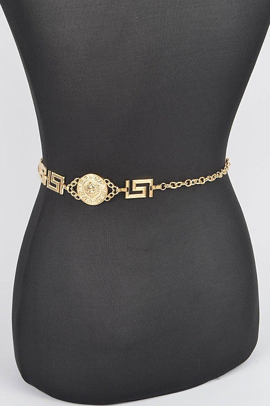 Medallion Iconic Fashion Chain Belt