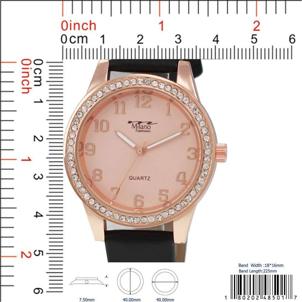 40MM Milano Expressions Vegan Leather Band Watch