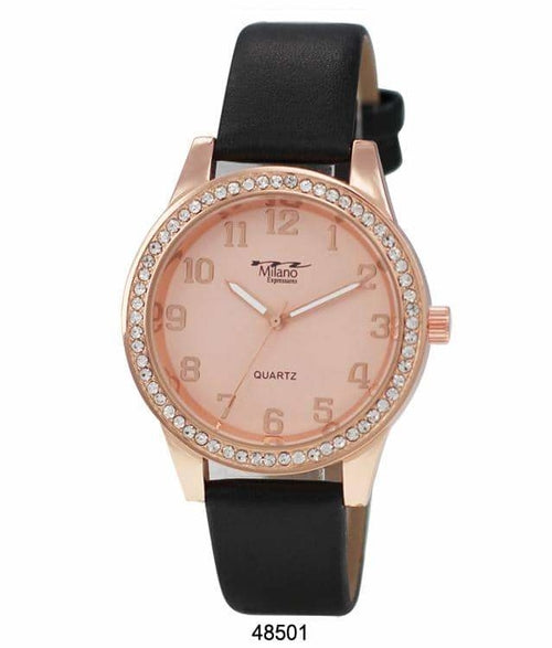 40MM Milano Expressions Vegan Leather Band Watch