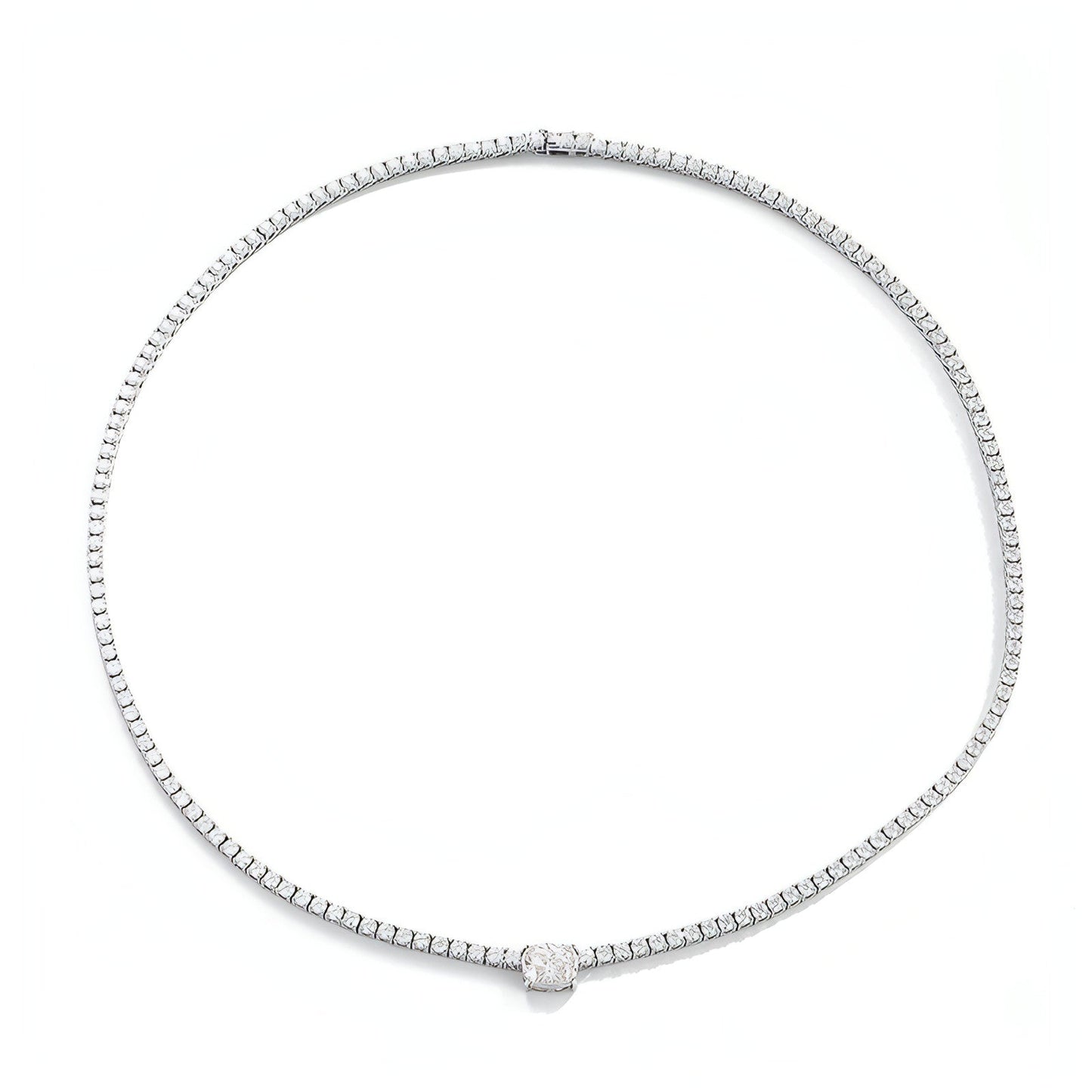 4 Karat Diamond Moissanite Necklace 925 Silver Simple European