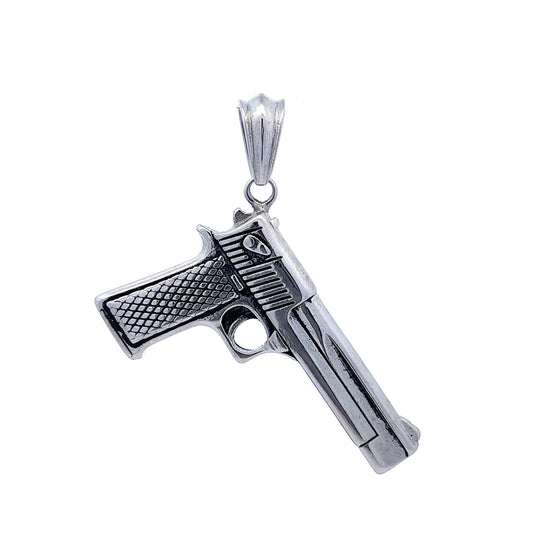 UMBRAGE STAINLESS RHODIUM STEEL ICED OUT PENDANT