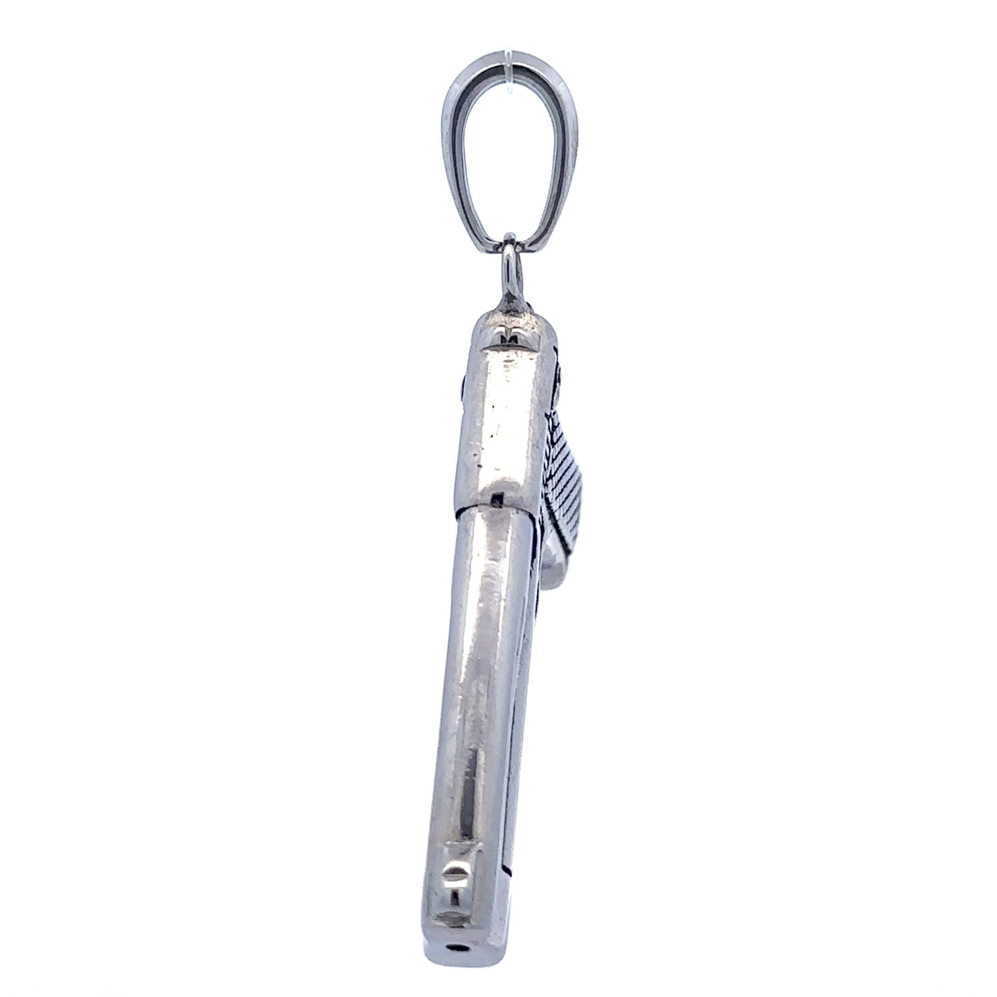 UMBRAGE STAINLESS RHODIUM STEEL ICED OUT PENDANT