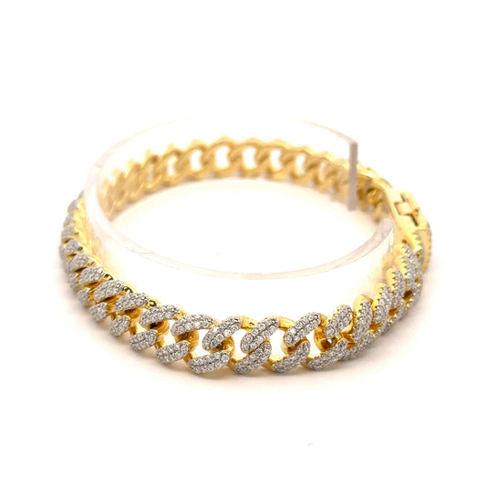 QUINOXITE 8MM STERLING SILVER CUBAN BRACELET