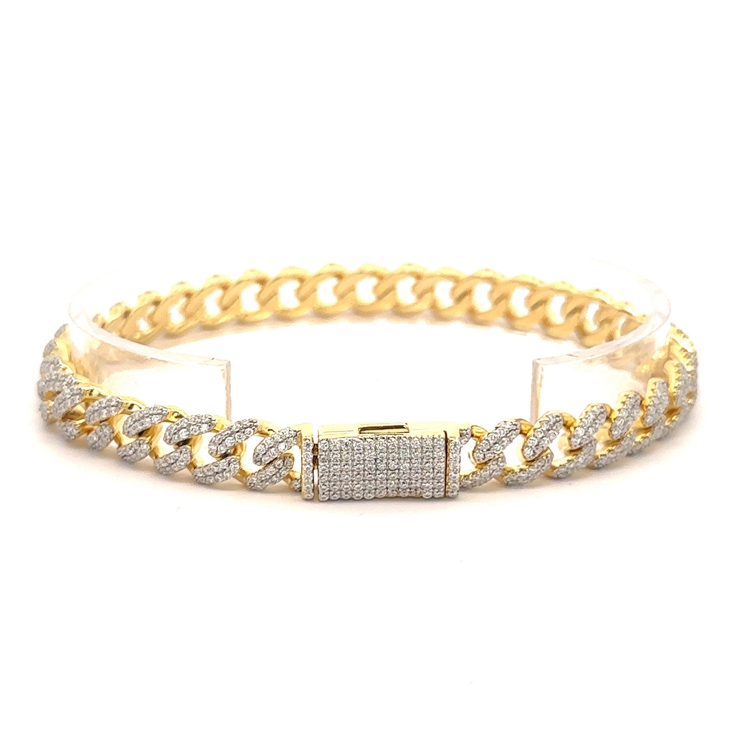 QUINOXITE 8MM STERLING SILVER CUBAN BRACELET
