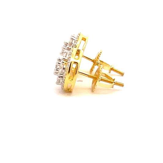 DRACONIS 0.41 CTW 925 GOLD MOISSANITE ICED OUT EARRING
