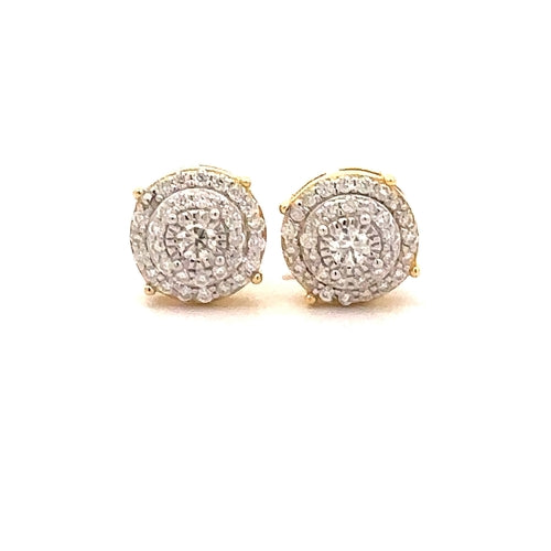 DRACONIS 0.41 CTW 925 GOLD MOISSANITE ICED OUT EARRING