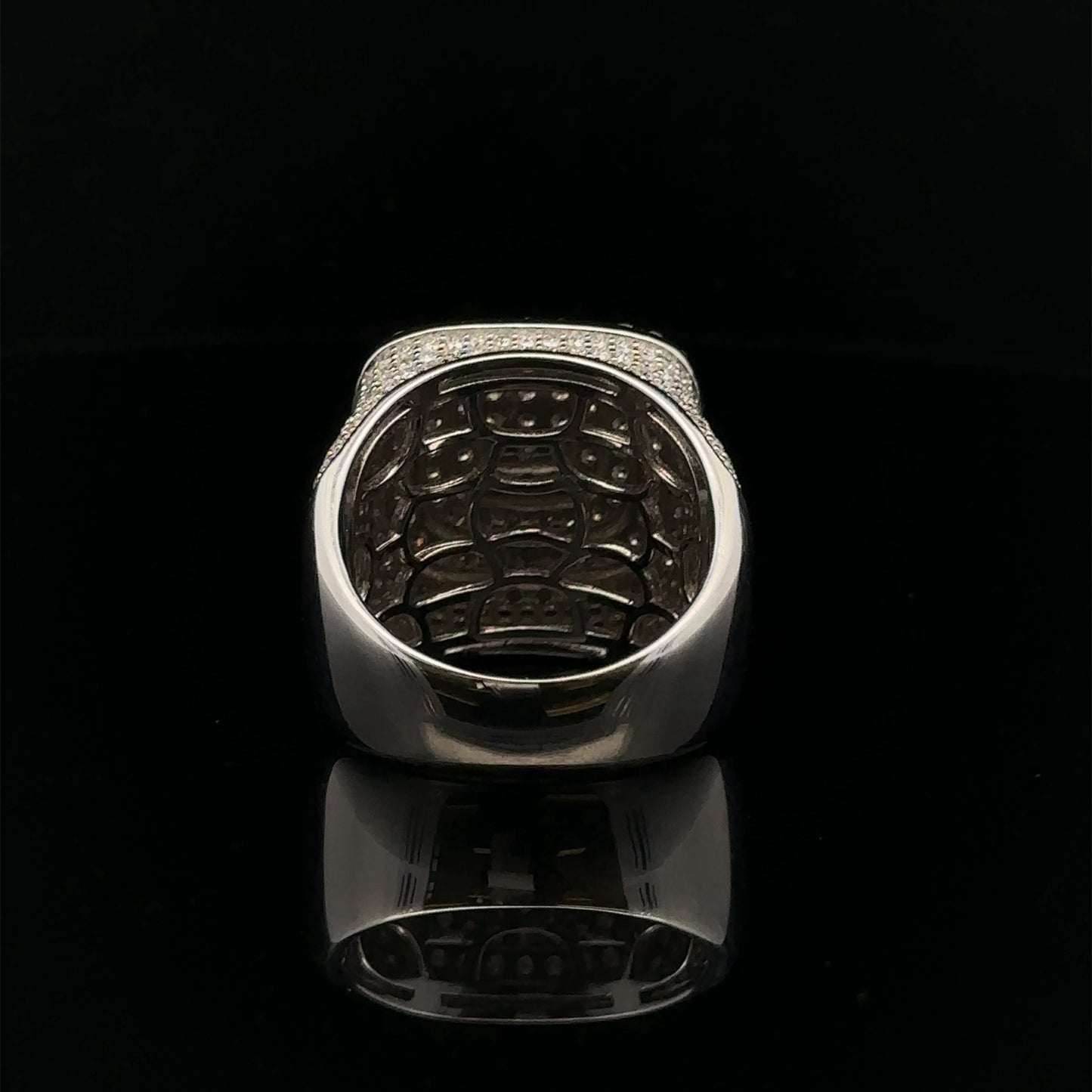 SOLARE 925 MOISSANITE MENS RHODIUM ICED OUT RING | 995521