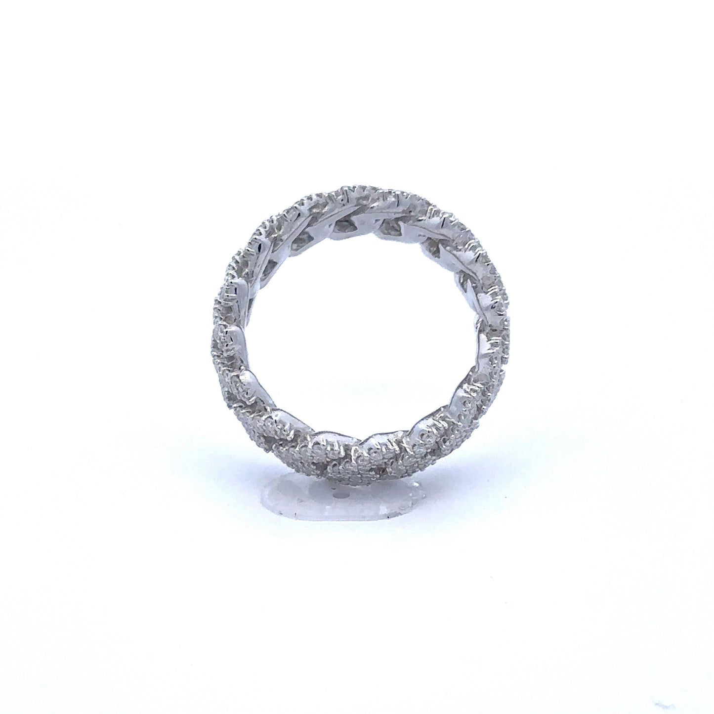 KAEL 2.94 CTW 925 MOISSANITE RHODIUM ICED OUT RING