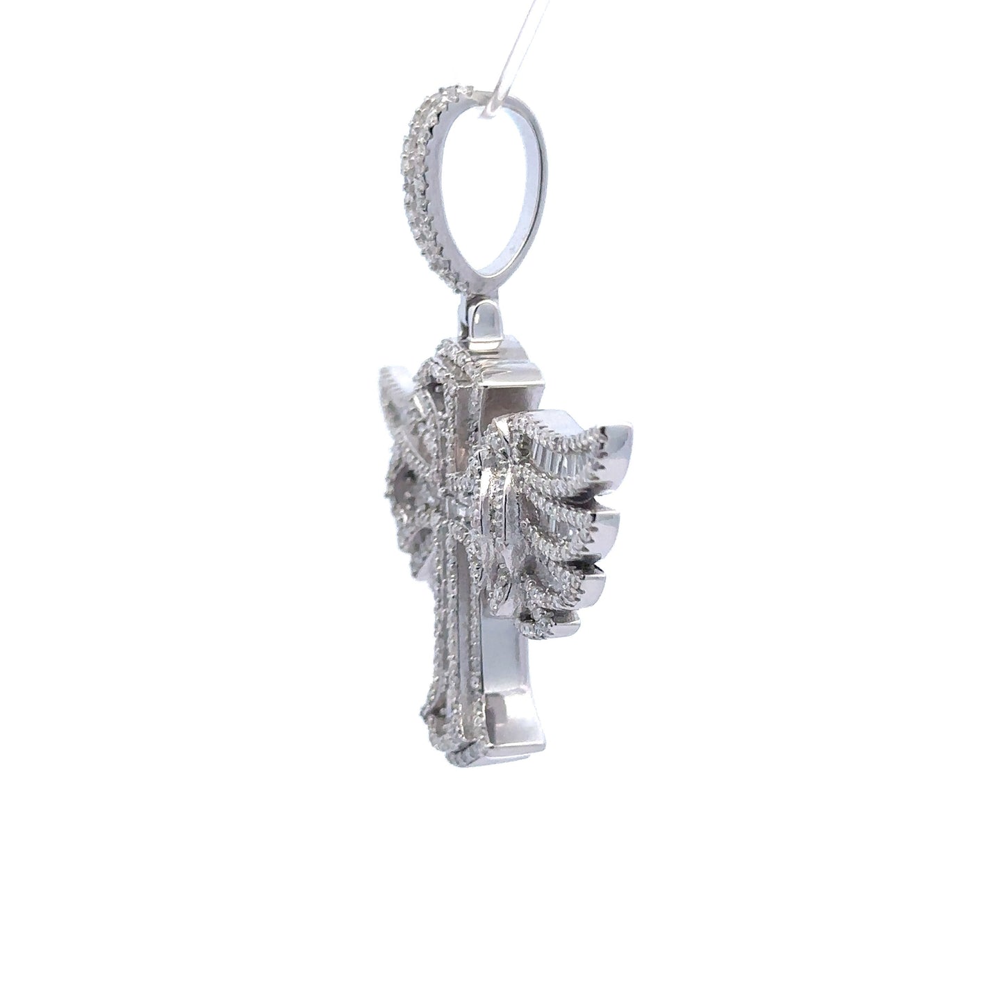 MIRAGEST 3.7 CTW 925 CZ GOLD RHODIUM PENDANT