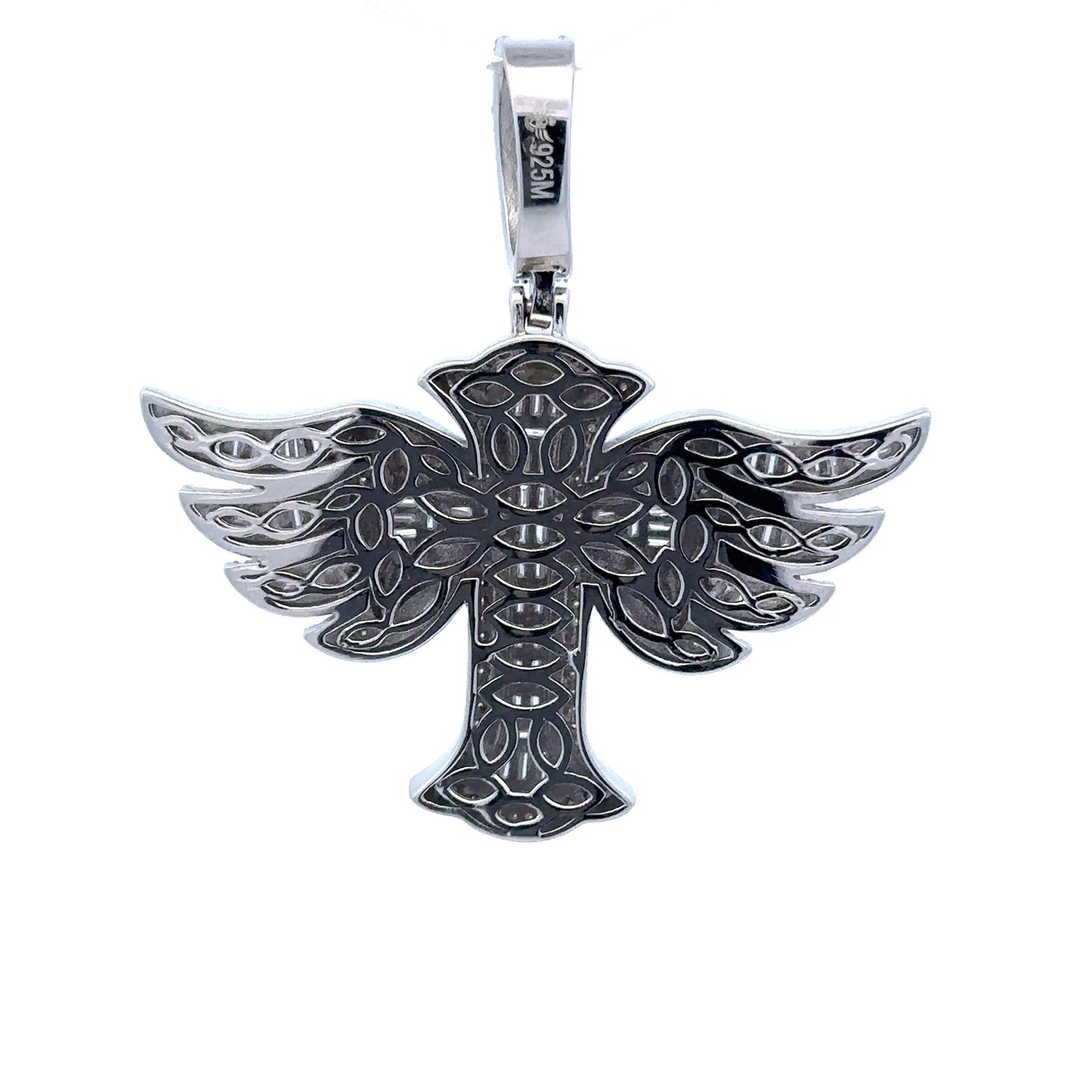 MIRAGEST 3.7 CTW 925 CZ GOLD RHODIUM PENDANT