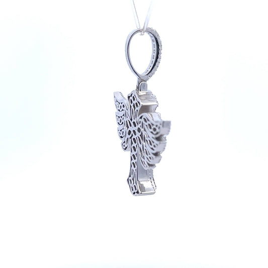 MIRAGEST 3.7 CTW 925 CZ GOLD RHODIUM PENDANT