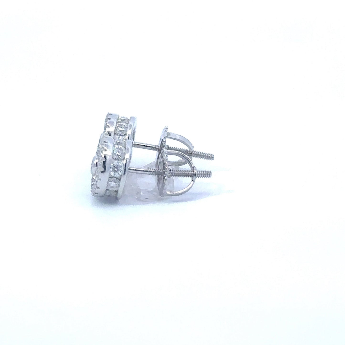 DRACONIS 0.24 CTW 925 RHODIUM MOISSANITE ICED OUT EARRING