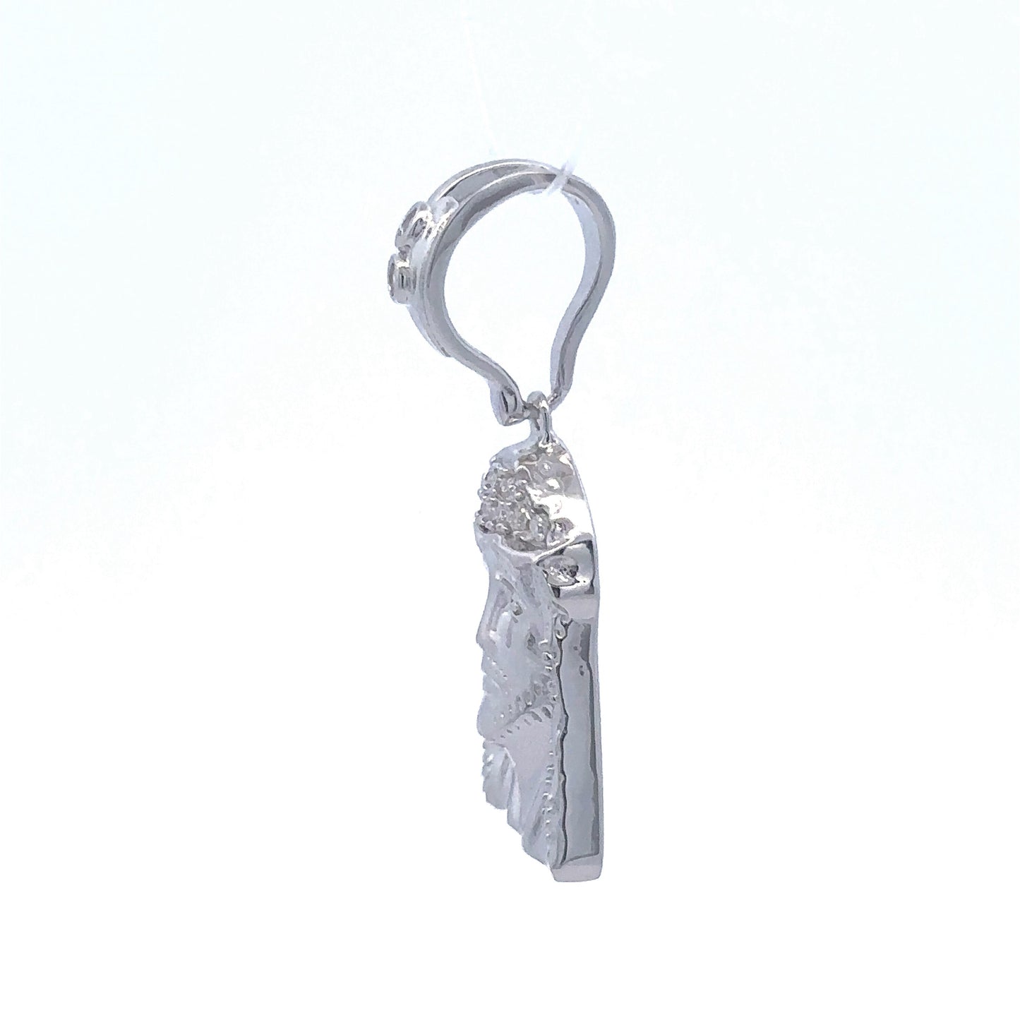 ALAREALIS 0.12 CTW 925 CZ MOISSANITE RHODIUM PENDANT