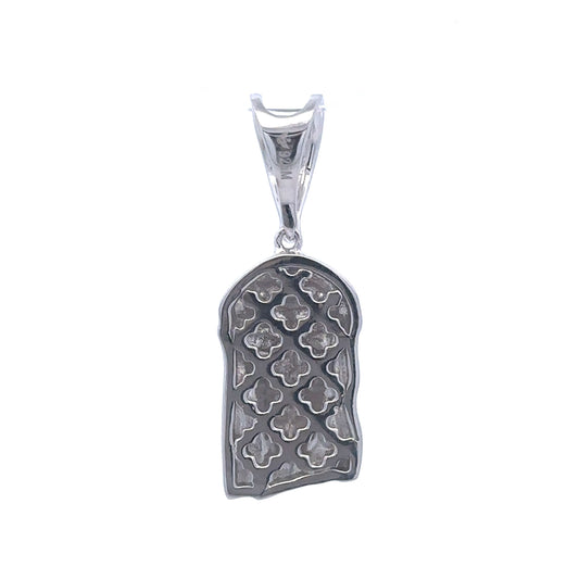 ALAREALIS 0.12 CTW 925 CZ MOISSANITE RHODIUM PENDANT