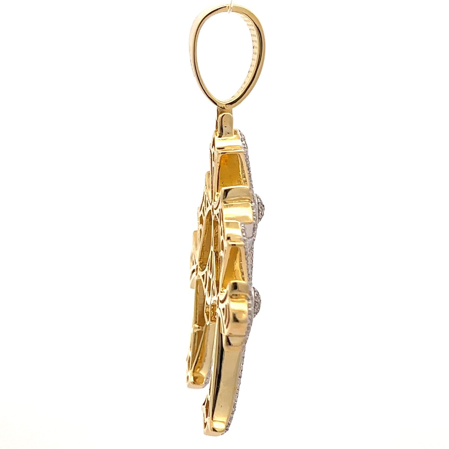 LYRA 0.76 CTW 925 CZ MOISSANITE GOLD ICED OUT PENDANT