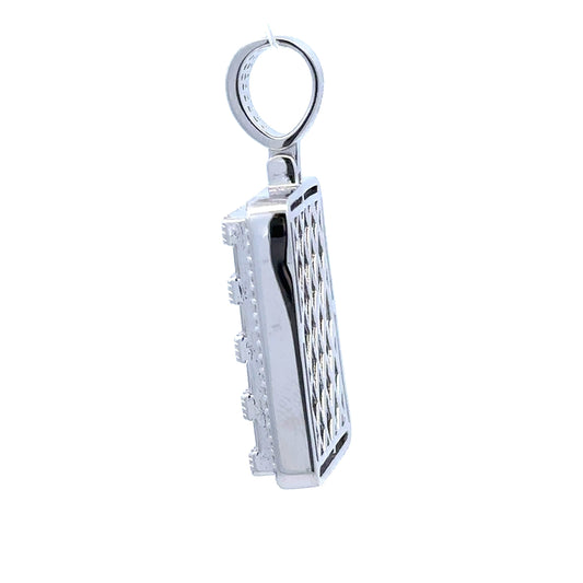 BEACON 5 CTW 925 CZ MOISSANITE RHODIUM PENDANT