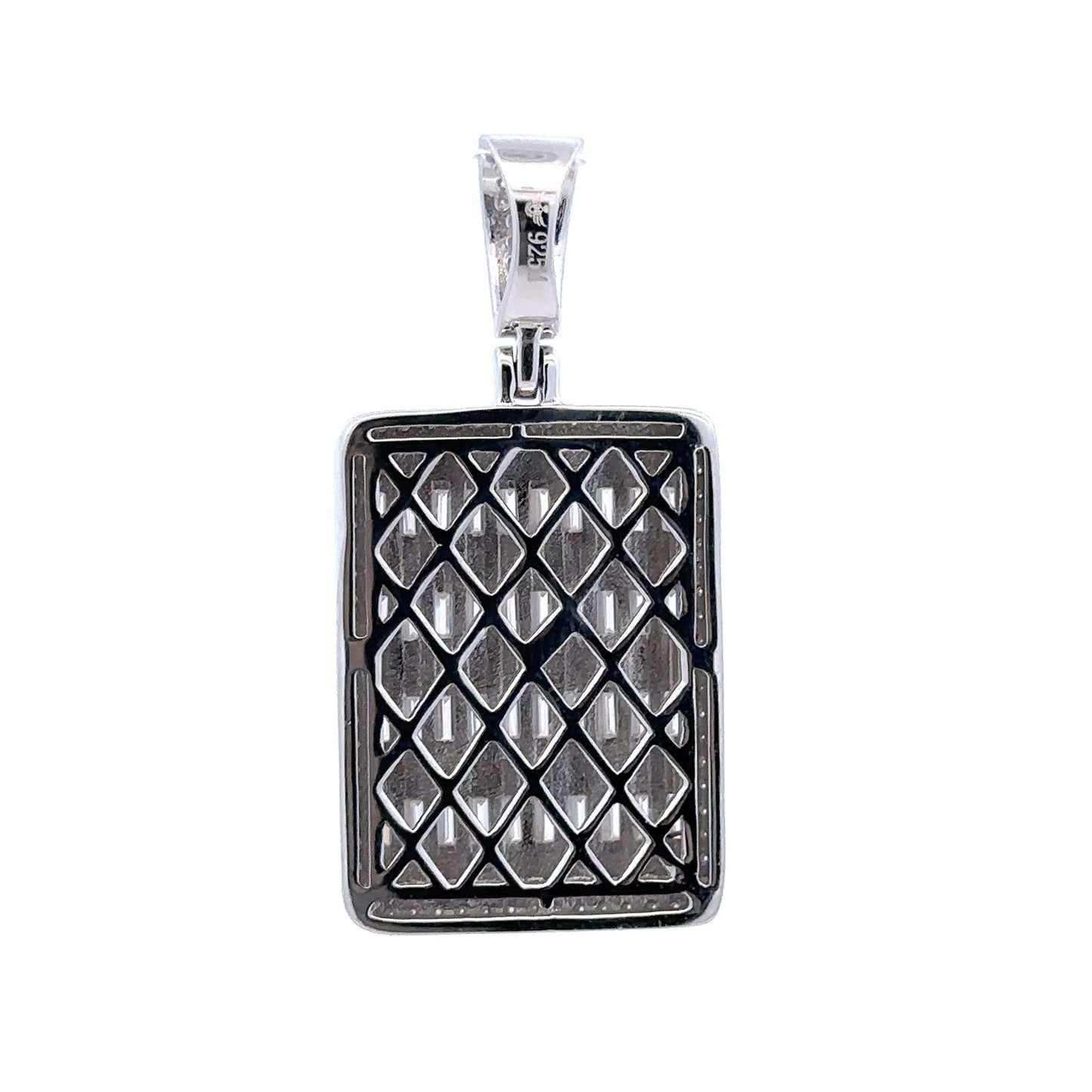 BEACON 5 CTW 925 CZ MOISSANITE RHODIUM PENDANT