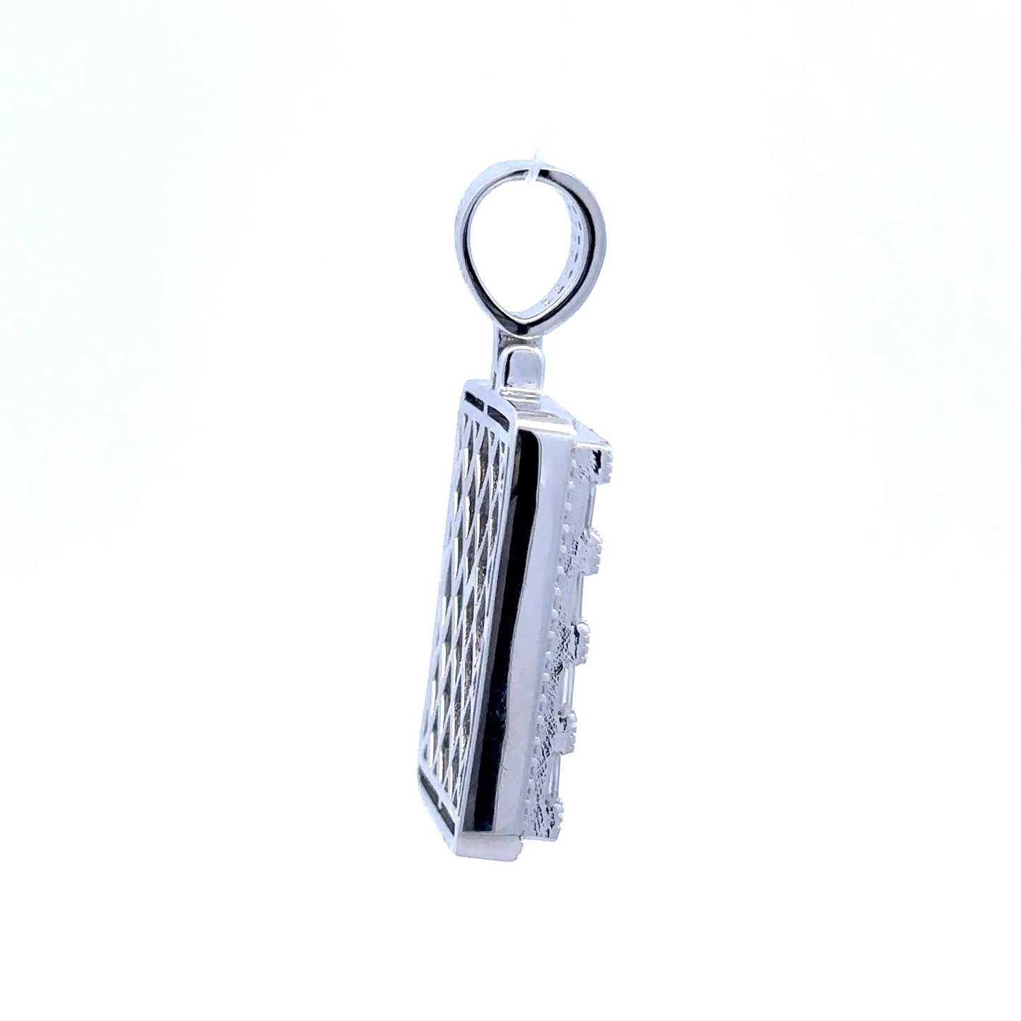 BEACON 5 CTW 925 CZ MOISSANITE RHODIUM PENDANT