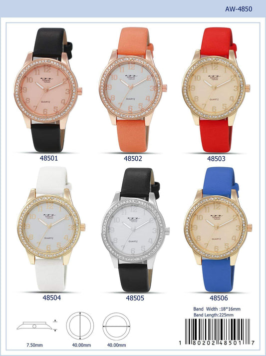 40MM Milano Expressions Vegan Leather Band Watch