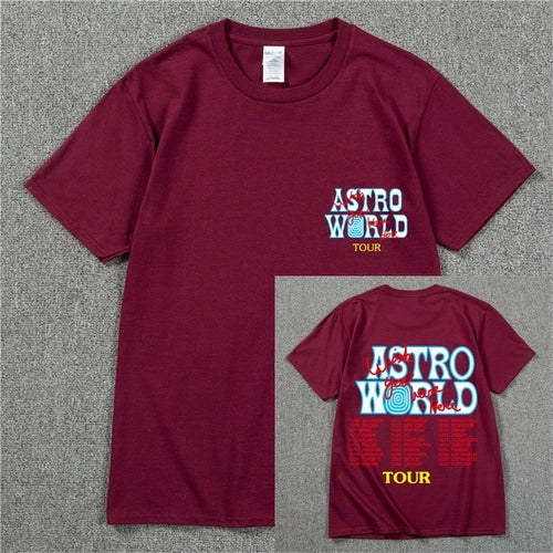 New Summer Hip Hop T Shirt Men Women Cactus Jack Astroworld Harajuku