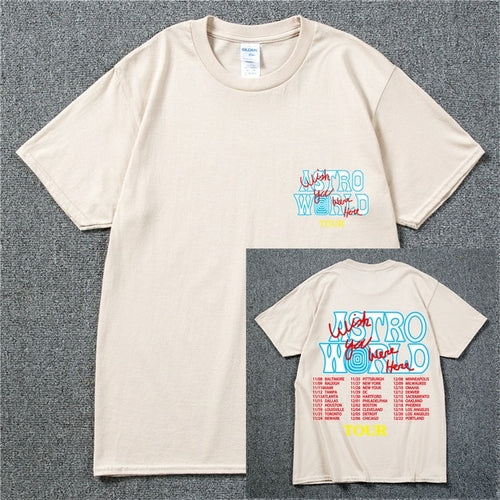 New Summer Hip Hop T Shirt Men Women Cactus Jack Astroworld Harajuku