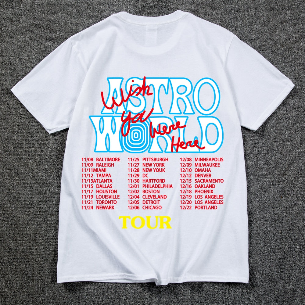 New Summer Hip Hop T Shirt Men Women Cactus Jack Astroworld Harajuku