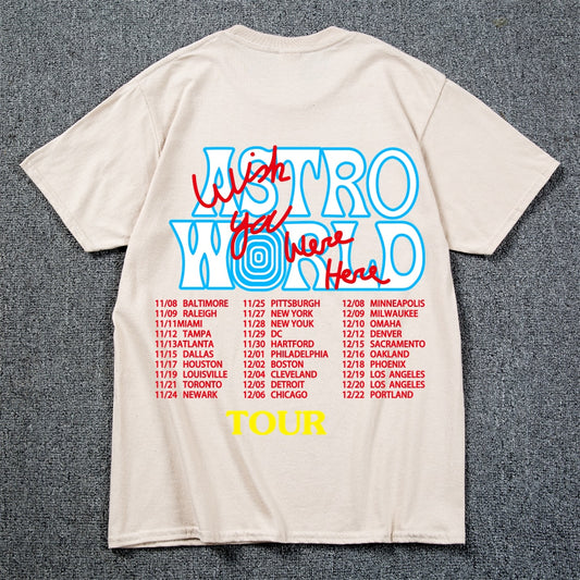 New Summer Hip Hop T Shirt Men Women Cactus Jack Astroworld Harajuku