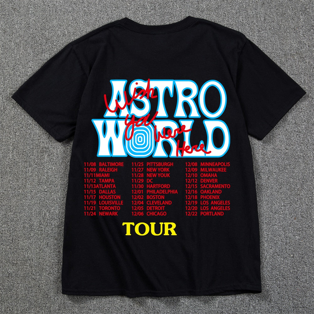 New Summer Hip Hop T Shirt Men Women Cactus Jack Astroworld Harajuku