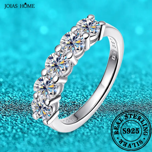 White Gold D Color 4mm Moissanite Ring for Women 1.5CT Stone Match